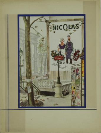  Affiche Ancienne Originale 18. Nectar et Félicité sur une palissade Par  - 12898263471120.jpg