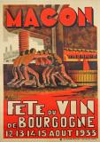  Affiche Ancienne Originale Macon, fete du vin en Bourgogne 1933 - 14331552891934.jpg
