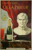  Affiche Ancienne Originale Grands vins CH. & Prieur, Vertus Champagne - 14331724061573.jpg