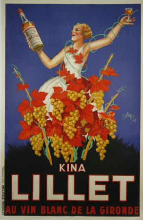  Affiche Ancienne Originale Kina Lillet, au vin blanc de la Gironde Par Roby's - 1433153321320.jpg