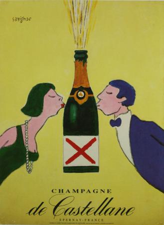  Affiche Ancienne Originale Champagne de Cstellane Par Savignac - 143317244688.jpg
