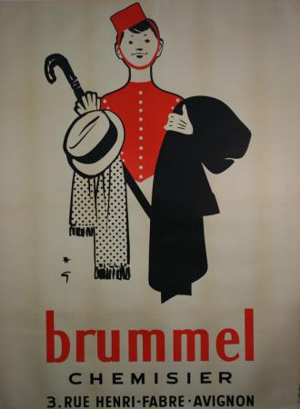  Affiche Ancienne Originale Brummel Chemisier Par René Gruau - 1257436767323.jpg