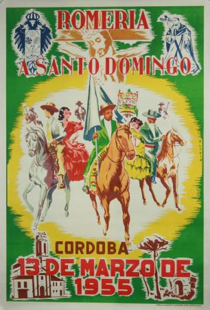  Affiche Ancienne Originale Romeria a Santo Domingo, Cordoba 1955 Par Ortiz D. - 1448556941242.jpg