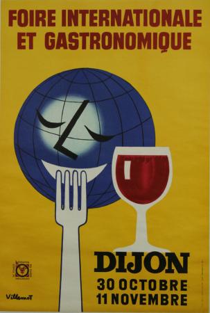  Affiche Ancienne Originale Foire Internationale et Gastronomique de Dijon Par Bernard Villemot - 14337783261939.jpg