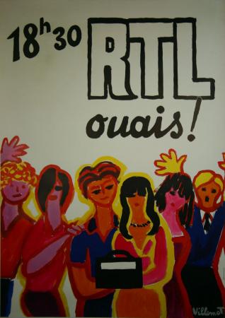  Affiche Ancienne Originale RTL 18h30 ouais! Par Bernard Villemot - 14337783851568.jpg