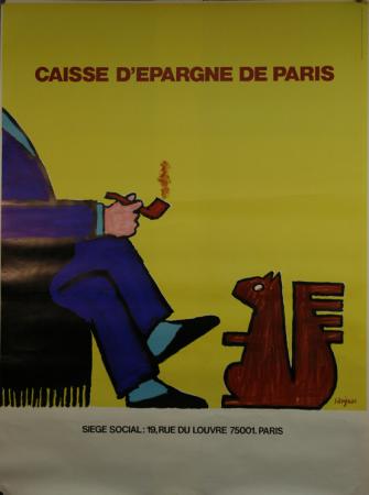  Affiche Ancienne Originale Caisse d'épargne de Paris Par Savignac - 1294758030601.jpg