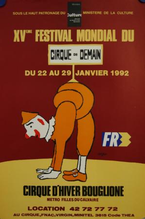  Affiche Ancienne Originale XV ème festival mondial du cirque Par Savignac - 12947587311878.jpg