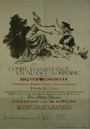  Affiche Ancienne Originale Comité d'assistance en Alsace-Lorraine Par E. Friant - 13496890981711.jpg