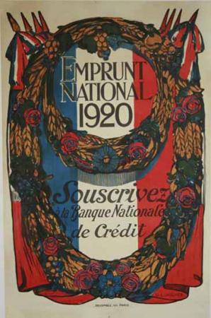  Affiche Ancienne Originale Emprunt national 1920 - Banque nationale de Crédi Par Jaulmes - 13496891811067.jpg