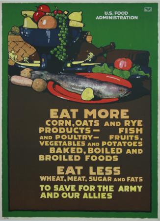  Affiche Ancienne Originale Eat More, Eat Less Par L.N. Britton - 13496891961541.jpg