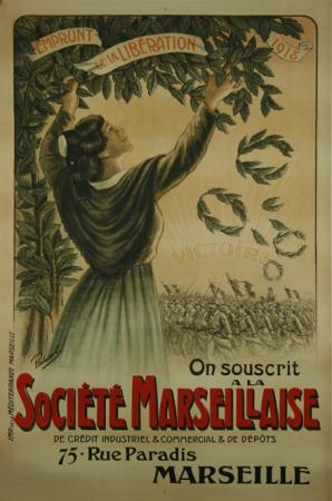  Affiche Ancienne Originale On souscrit à la Société Marseillaise Par Perbural - 1349689226839.jpg