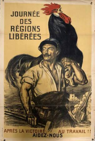  Affiche Ancienne Originale Journée des régions libérées Par Auguste Leroux - 1349689303434.jpg