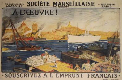  Affiche Ancienne Originale Société Marseillaise, A l'oeuvre ! Par Auguste Leroux - 13496893161099.jpg