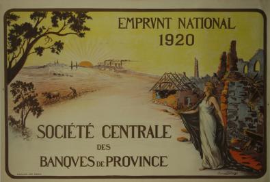  Affiche Ancienne Originale Emprunt National 1920, Sté Centrale des Banques d Par Marcel Vuillaume - 1349689432280.jpg