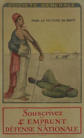  Affiche Ancienne Originale Souscrivez au 4è emprunt, pour la victoire du dro Par William Malherbe - 1349689560499.jpg