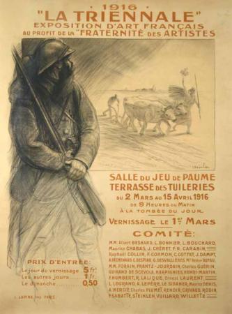  Affiche Ancienne Originale La Triennale - Exposition d'Art Français Par Steinlen - 16011166741563.jpg