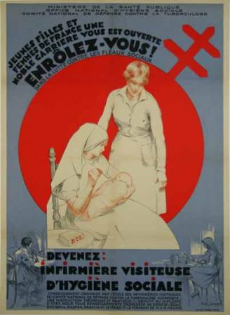  Affiche Ancienne Originale Enrôlez-vous, devenez infirmière Par Paul Sarrut - 16011168711487.jpg