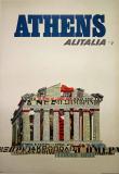  Affiche Ancienne Originale Athens Alitalia - 15683031491437.jpg