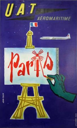  Affiche Ancienne Originale UAT Paris Par Jean Colin - 14343600731717.jpg