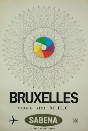  Affiche Ancienne Originale Sabena, Bruxelles Par CPV PUB - 14343614581453.jpg