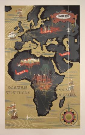  Affiche Ancienne Originale Sabena Afrique Par Dohet - 14343645691056.jpg