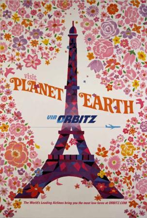  Affiche Ancienne Originale Visit Planet earth via Orbitz Par David Klein - 1541181189143.jpg