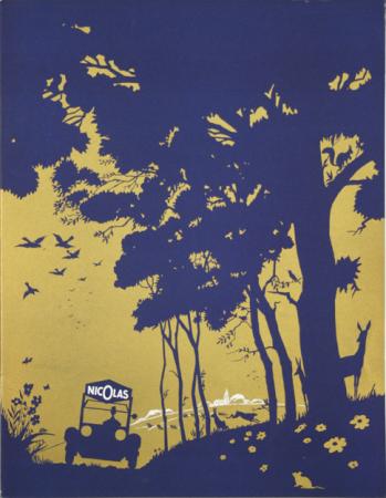  Affiche Ancienne Originale 25. La voiture Nicolas conduite par Nectar Par  - 1289826574978.jpg