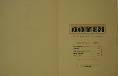  Affiche Ancienne Originale 43. Une bouteille du Champagne Doyen Par  - 12898270151130.jpg