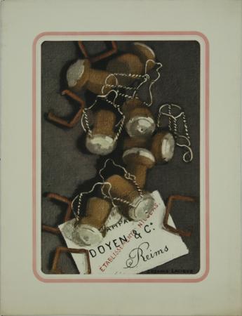  Affiche Ancienne Originale 45. Des bouchons de Champagne Par Suzanne Lalique - 12898270471596.jpg