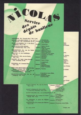  Affiche Ancienne Originale Nicolas Service des dépôts de banlieue Par  - 12901676751504.jpg