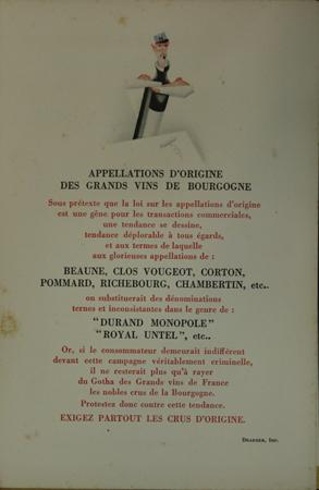  Affiche Ancienne Originale Liste des grands vins - Catalogue 1929 Par  - 12901680561445.jpg