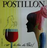  Affiche Ancienne Originale Postillon, c'est le vin de Paris! - 14335145502000.jpg