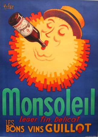  Affiche Ancienne Originale Monsoleil les bons vins Guillot Par Roby’s - 1433500464843.jpg