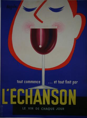  Affiche Ancienne Originale L’echanson, le vin de chaque jour Par Seguin - 1433512942818.jpg