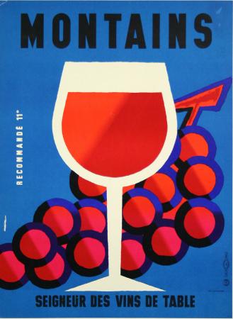  Affiche Ancienne Originale Montains, seigneur des vins de table Par Auriac Jacques - 14335158961413.jpg