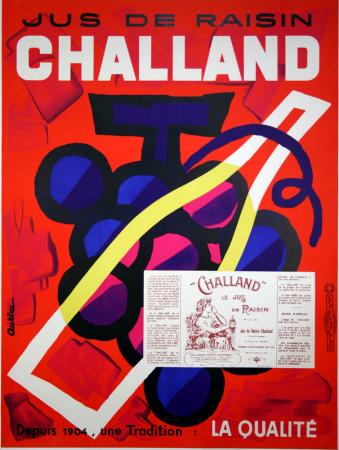  Affiche Ancienne Originale Jus de Raisin Challand Par Auriac Jacques - 143351640849.jpg