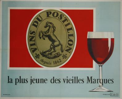  Affiche Ancienne Originale Vins du postillon, plus jeune des vieilles marques Par Anonyme - 1433580183406.jpg