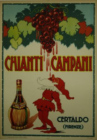  Affiche Ancienne Originale Chianti Campani, Certaldo Par Anonyme - 1433582922596.jpg