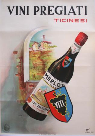  Affiche Ancienne Originale Vini Pregiati Ticinesi Par Fiori p - 1433583007410.jpg