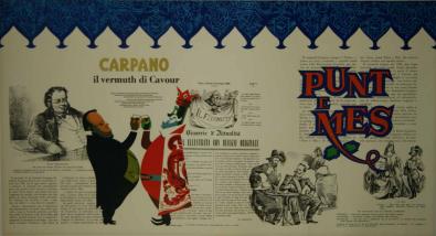  Affiche Ancienne Originale Punt e Mes, Carpano, il vermuth di Cavour Par Testa - 14335831671130.jpg