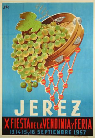  Affiche Ancienne Originale Jerez - W Fiesta de la Vendimia y Feria Par Nyve - 14335835791409.jpg