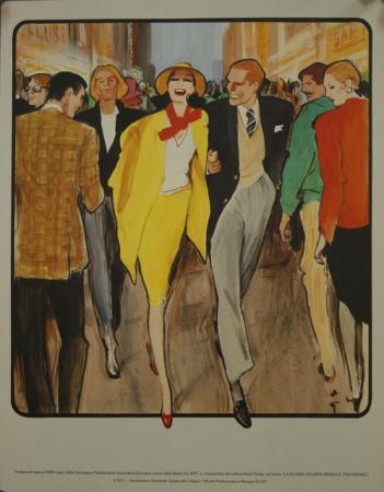  Affiche Ancienne Originale La scarpa italiana Couple Par René Gruau - 1257437051220.jpg